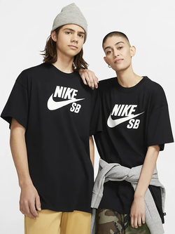 Nike SB LOGO TEE BLACK WHITE
