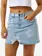 RIP CURL FEMMES HIBISCUS HEAT OVERDYED SKIRT LIGHT BLUE