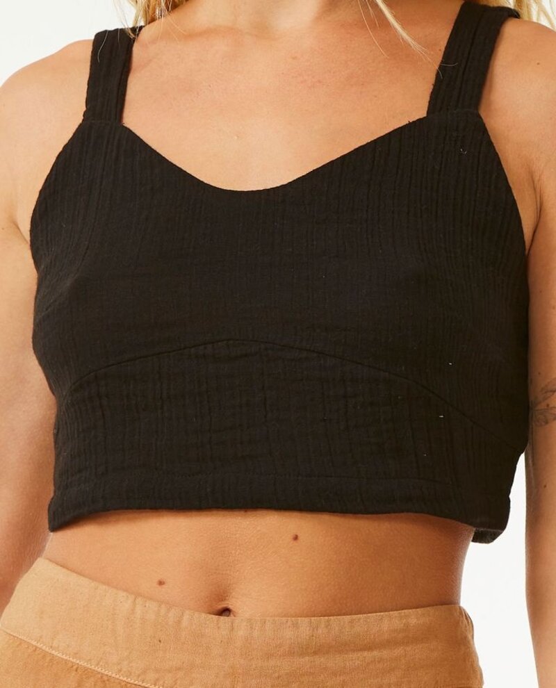 RIP CURL WOMEN'S PREMIUM SURF CROP TANK BLACK