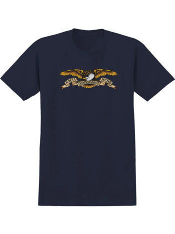 Antihero MEN'S EAGLE T-SHIRT NAVY/BLACK MULTI COLOR PRINT
