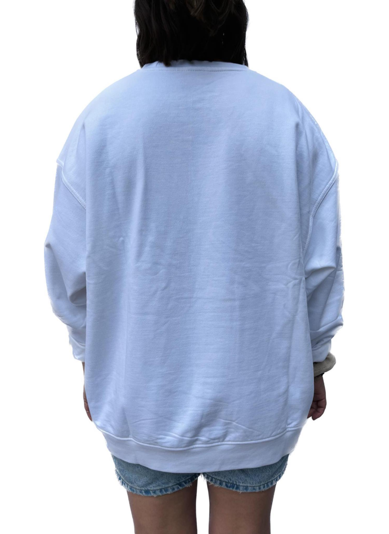 Universe Boardshop FEMMES SHELL OVERSIZED CREW WHITE