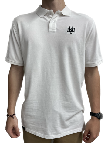 Universe Boardshop MEN'S EMBROIDERY SPORT POLO WHITE
