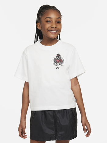 Nike SB FEMMES SB CROP SKY BROWN T-SHIRT WHITE