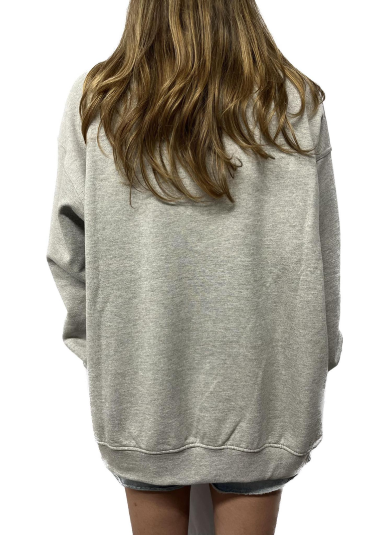 Universe Boardshop FEMMES PALMIER 2.0 OVERSIZED CREW HEATHER GREY