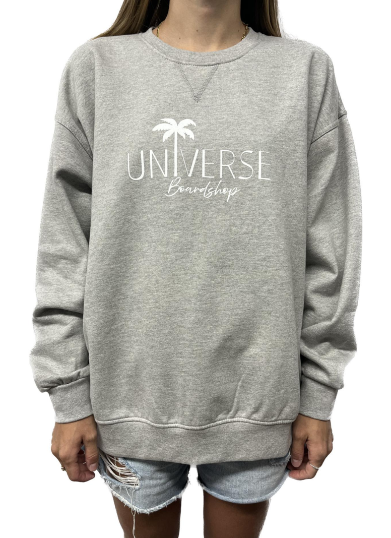 Universe Boardshop FEMMES PALMIER 2.0 OVERSIZED CREW HEATHER GREY