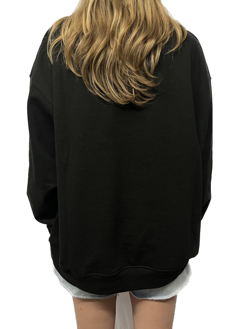 Universe Boardshop WOMEN'S SHELL OVERSIZED CREW BLACK
