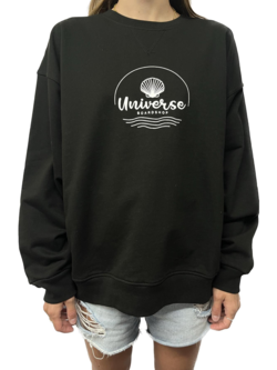 Universe Boardshop FEMMES SHELL OVERSIZED CREW BLACK