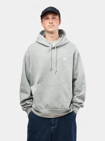 Nike SB MEN'S ESSENTIAL HOODIE DARK GREY HEATHER WHITE
