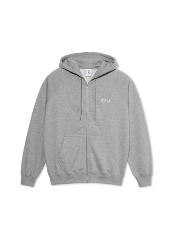 Polar skate co. DEFAULT ZIP HOODIE HEATHER GREY