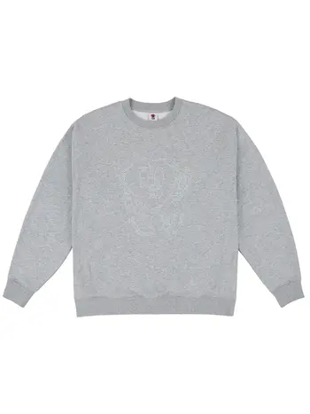 LOVIAH SEWN HEARTMAN CREW HEATHER GREY