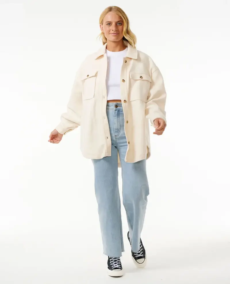 RIP CURL FEMMES HIGH TIDE SHACKET OFF WHITE