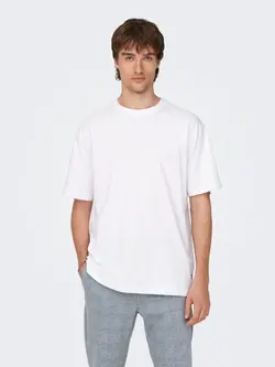 Only & Sons HOMMES FRED T-SHIRT BRIGHT WHITE