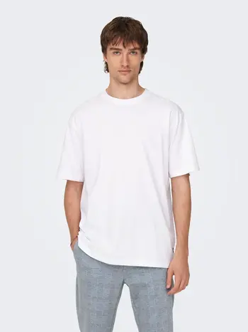 Only & Sons FRED T-SHIRT BRIGHT WHITE