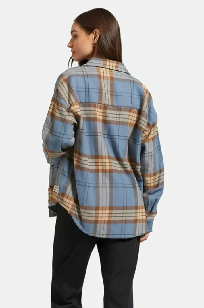Brixton FEMMES BOWERY CLASSIC FLANNEL FLINT BLUE PINECONE