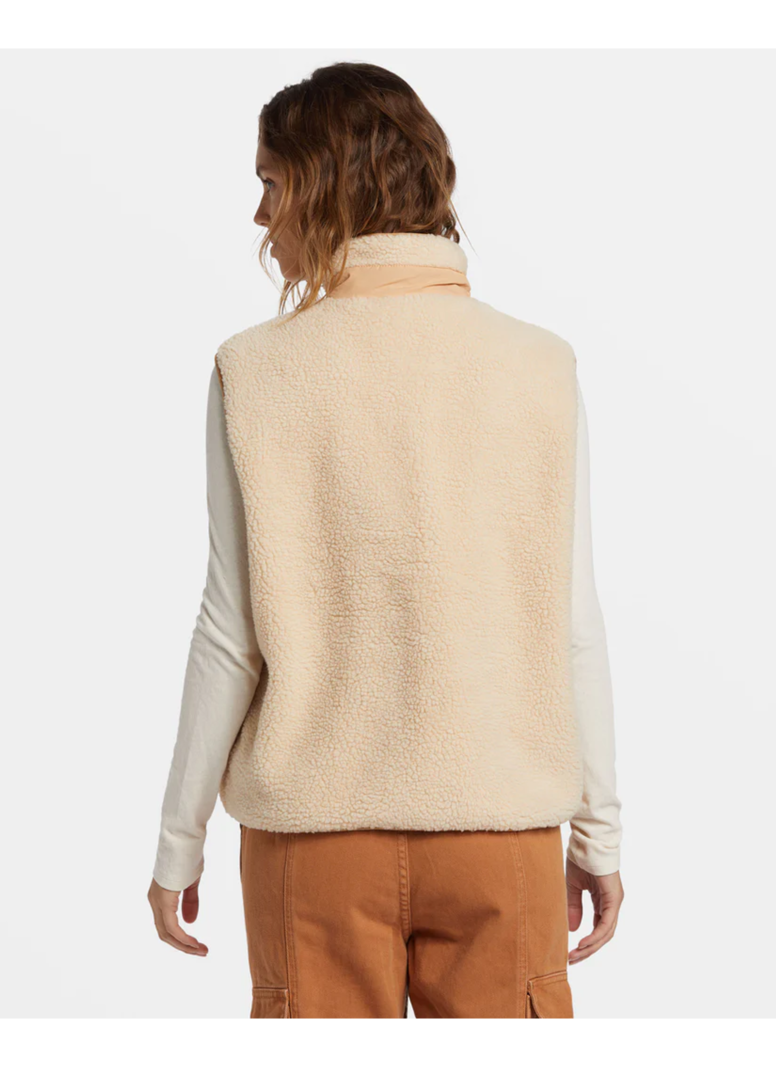 Billabong FEMMES HIKE UP SHERPA VEST OAT