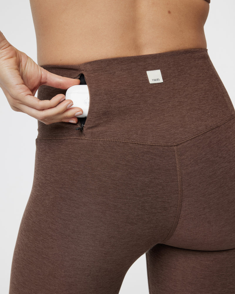 Vuori FEMMES CLEAN ELEVATION LEGGING CHOCOLATE MILK HEATHER