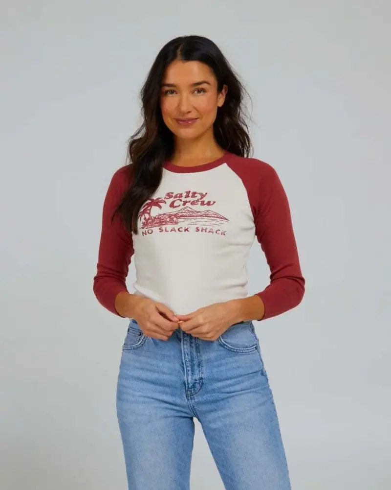 Salty crew FEMMES SLACK SHACK RAGLAN BAKED APPLE
