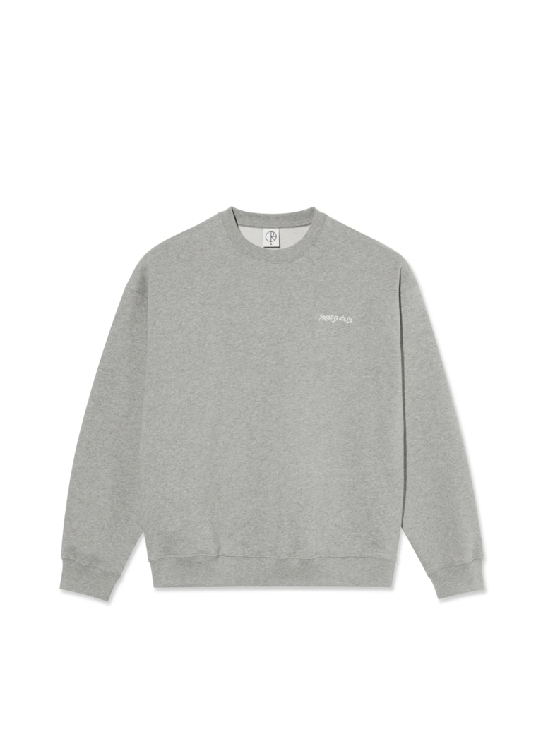 Polar skate co. HOMMES DAVE CREW SURF LOGO HEATHER GREY