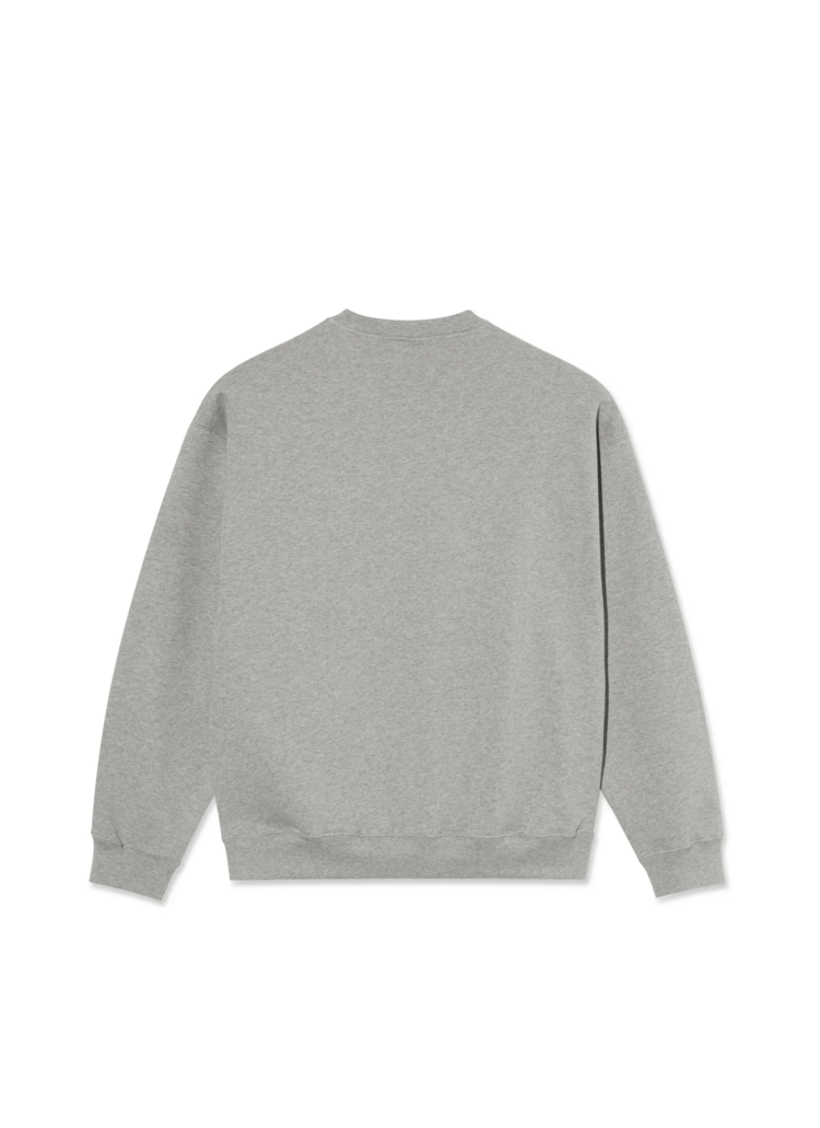 Polar skate co. MEN'S DAVE CREW SURF LOGO HEATHER GREY