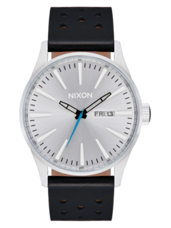 Nixon SENTRY LEATHER CHROME/SILVER SUNRAY/BLACK