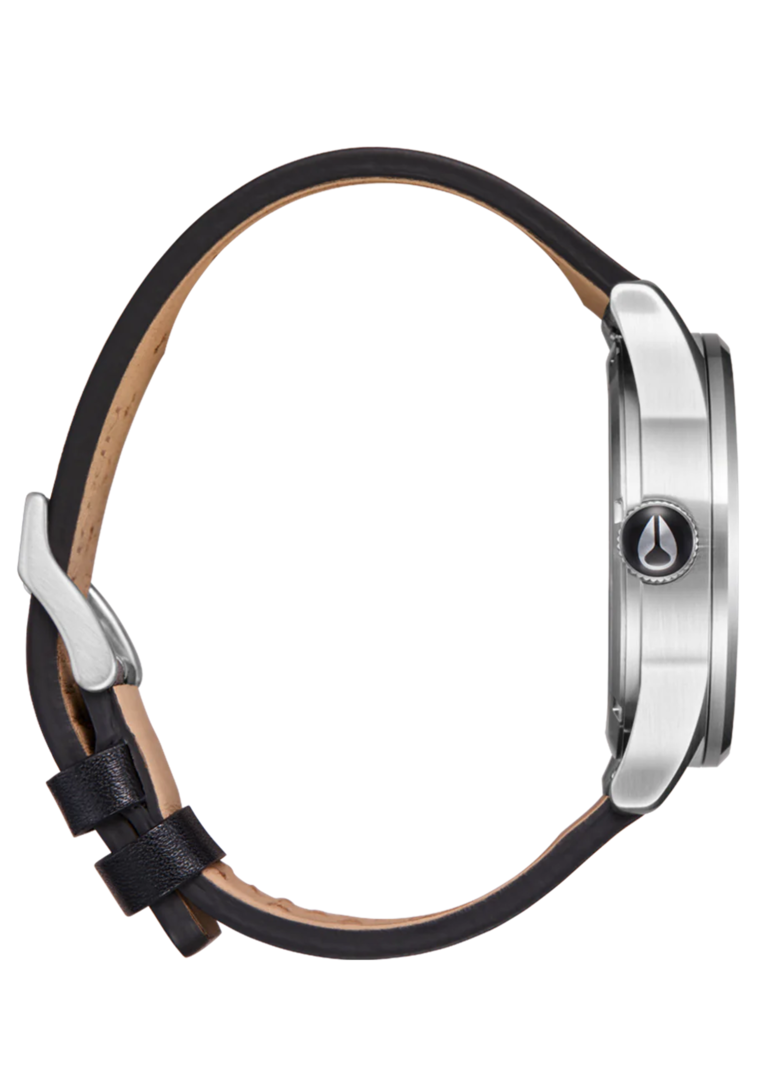 Nixon SENTRY LEATHER CHROME/SILVER SUNRAY/BLACK