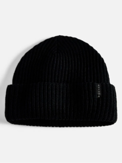 AUTUMN MEN'S WOOL RIBBED KNIT BLACK