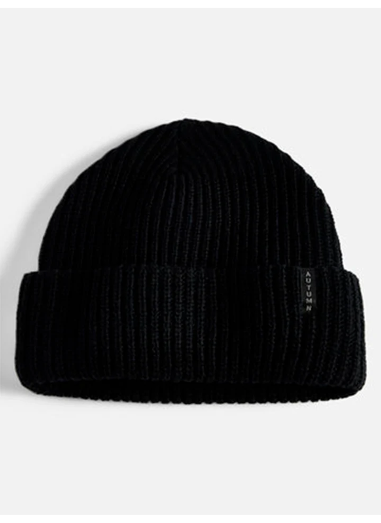 AUTUMN HOMMES WOOL RIBBED KNIT BLACK