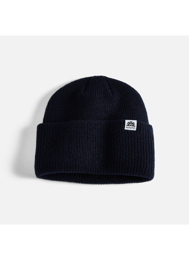 AUTUMN MEN'S SIMPLE HIGH CUFF BEANIE NAVY