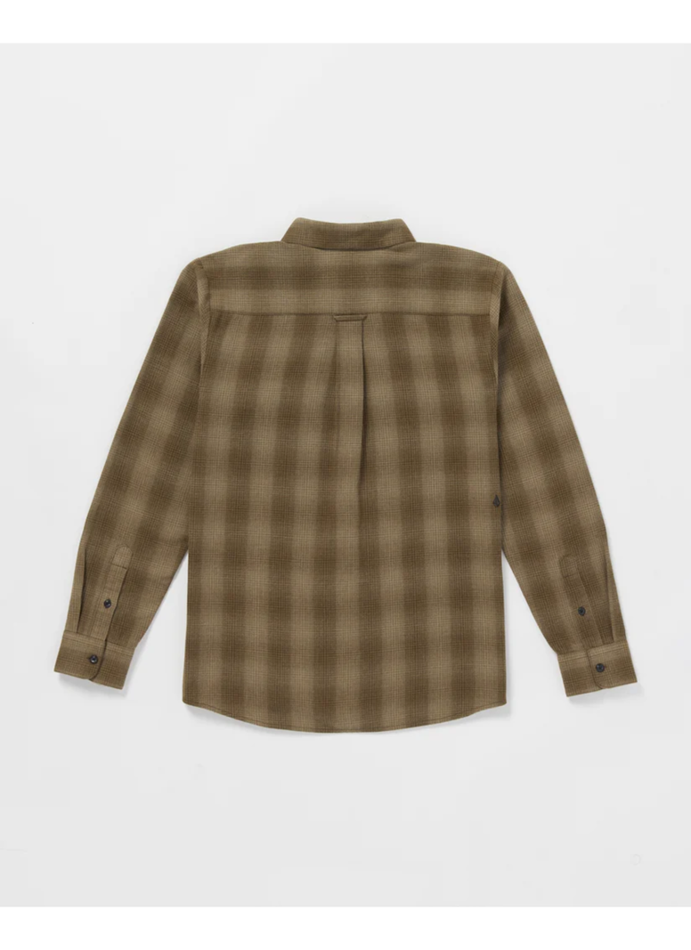 Volcom MEN'S SHADOWSTONE FLANNEL LS DARK EARTH