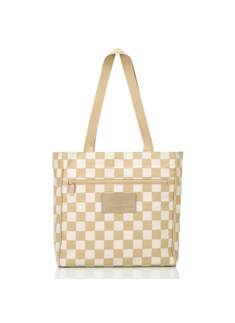 Aloha CHECKMATE GO-TO TOTE CREME/DUNE