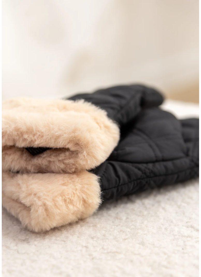 Only WOMEN'S JENNI QUILTED MITTENS BLACK