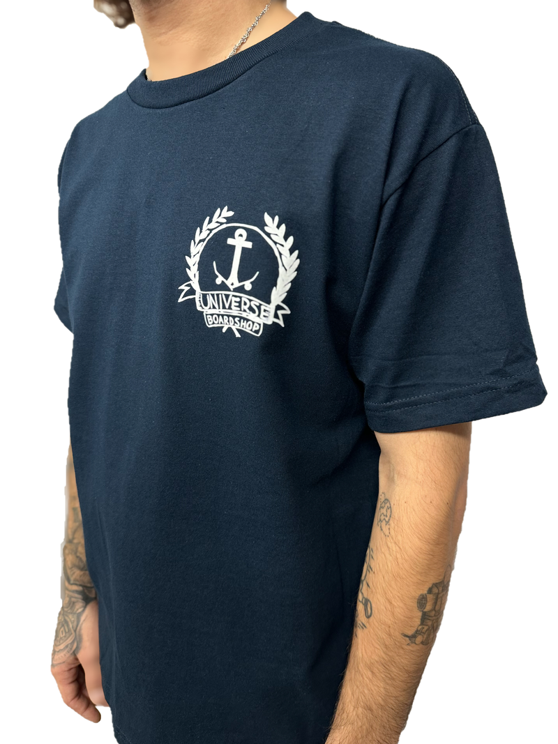 Universe Boardshop MEN'S OG ANCRE LTD T-SHIRT NAVY/WHITE