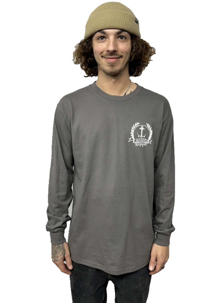 Universe Boardshop HOMMES OG ANCRE LTD T-SHIRT LS CHARCOAL