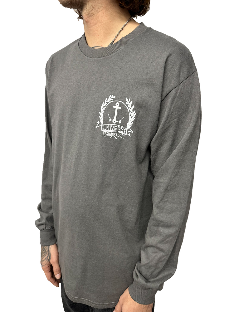 Universe Boardshop HOMMES OG ANCRE LTD T-SHIRT LS CHARCOAL