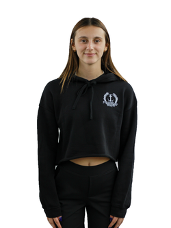 Universe Boardshop WOMEN'S OG ANCRE LTD CROP HOODIE BLACK