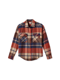 Brixton FEMMES BOWERY CLASSIC FLANNEL LS NAVY/MARS RED/WHITECAP
