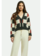 Brixton WOMEN'S RIVINGTON CREW COWHIDE/WHITECAP/BLACK CHECK
