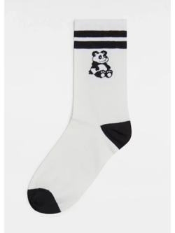 FEMMES TICKER SOCK 6.5 1PK MARSHMALLOW/BLACK