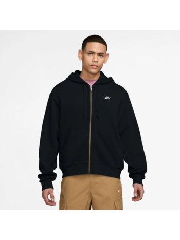 Nike SB MEN'S ESSENTIAL FULL ZIP HOODIE BLACK/WHITE