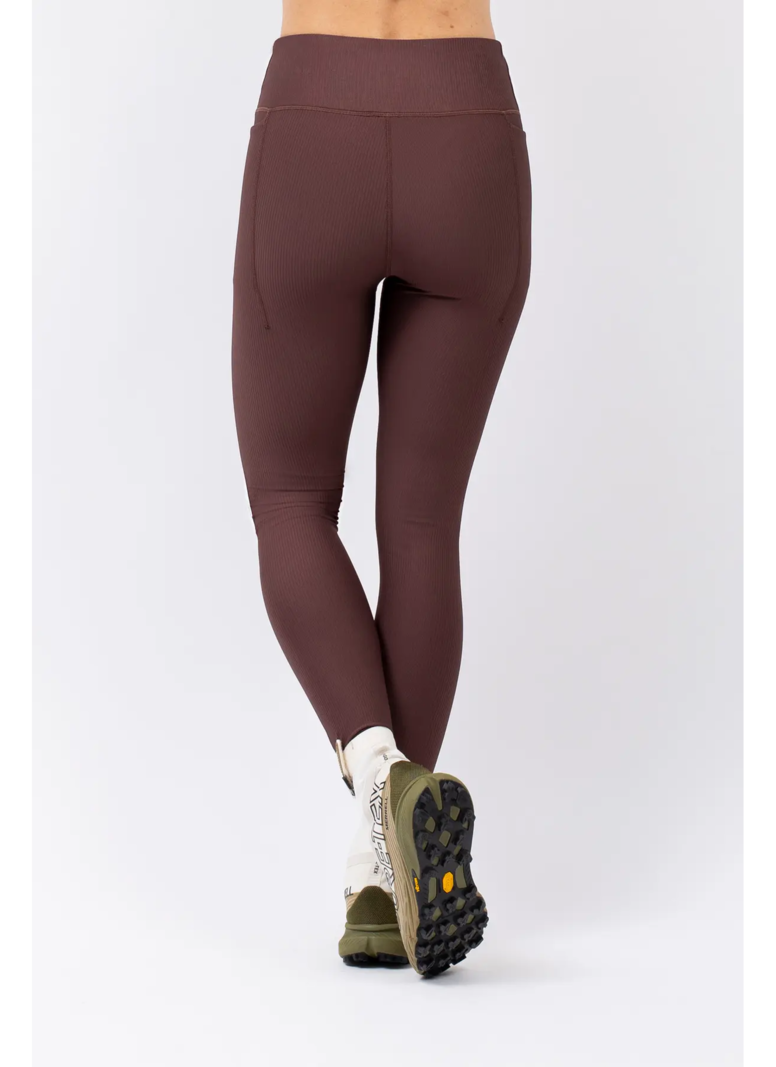 Eivy FEMMES POCKET RIB TIGHTS PANT CHOCOLATE
