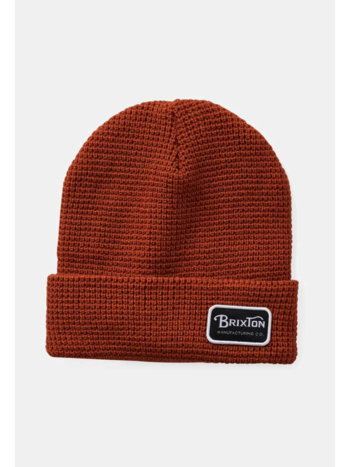 Brixton HOMMES GRADE WAFFLE KNIT BEANIE RUST ORANGE