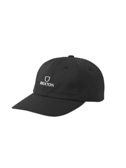 Brixton MEN'S ALPHA NETPLUS LP ADJUSTABLE HAT BLACK/WHITE RINSE