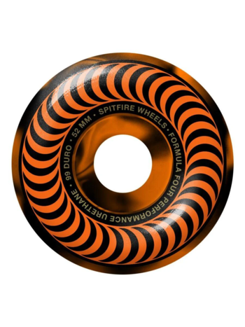 Spitfire wheels F4 SWIRL CLASSIC 52MM 99D BLACK/ORANGE