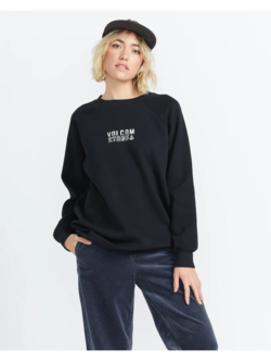 Volcom WOMEN'S STONE MAGIC BF CREW BLACK