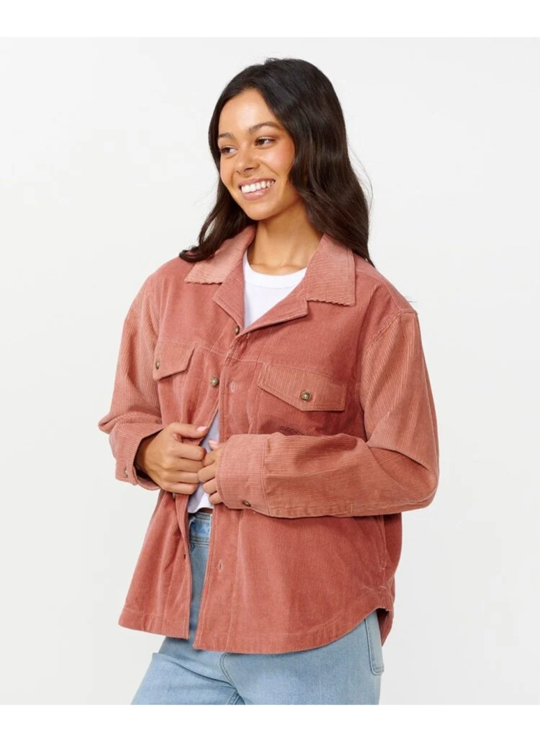 RIP CURL WOMEN'S STEVIE CORD LS DUSTY ROSE