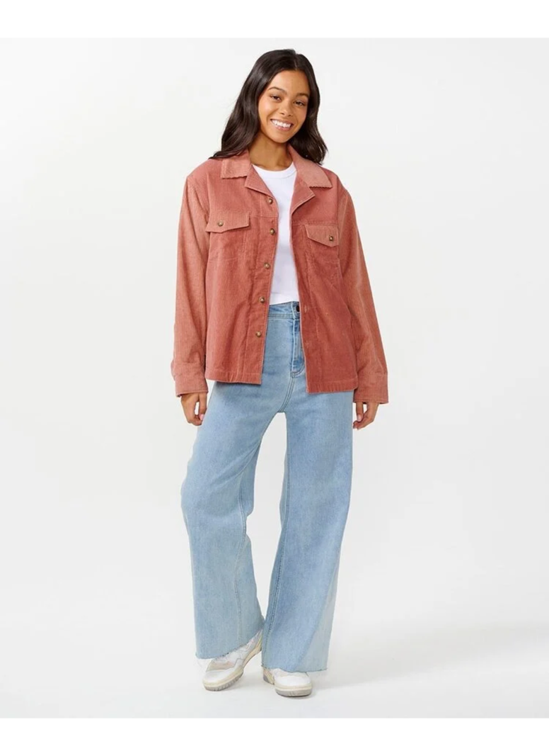 RIP CURL WOMEN'S STEVIE CORD LS DUSTY ROSE