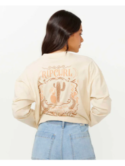 RIP CURL WOMEN'S DESERT QUEEN LS OFF WHITE