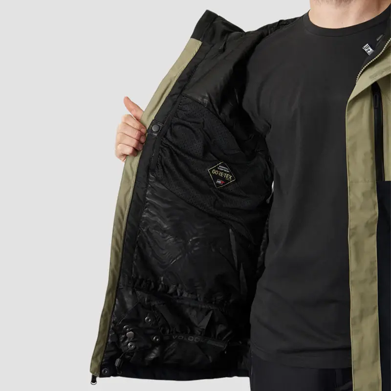 Volcom HOMMES L INSULATED GORE-TEX JACKET LIGHT MILITARY