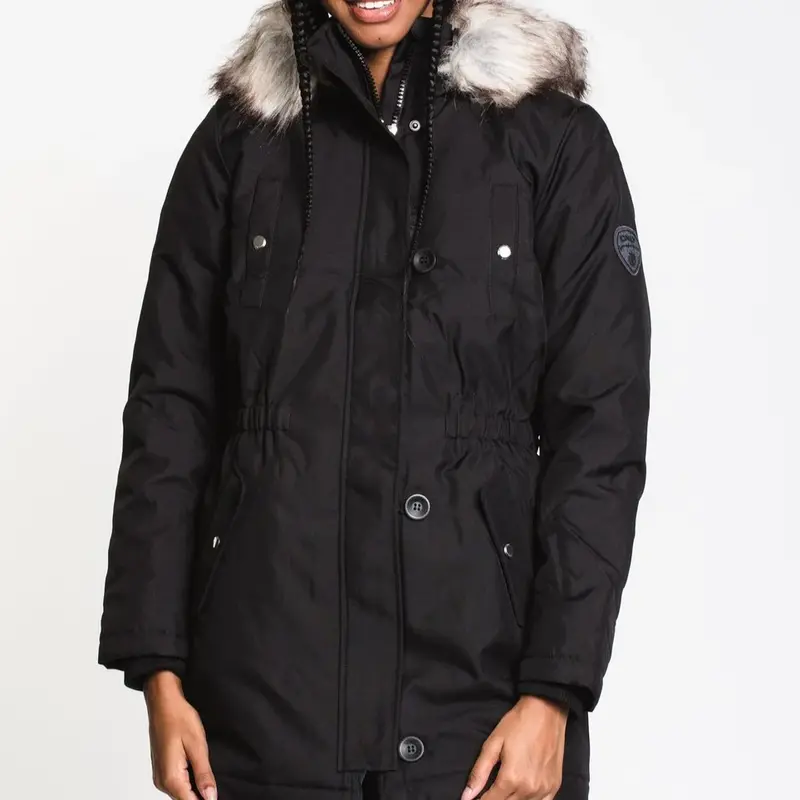 Only WOMEN'S IRIS FUR PARKA BLACK