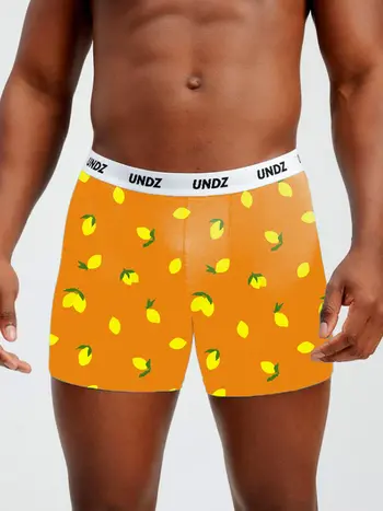 Undz HOMMES CLASSIC BOXER BAMBOO-LEMONS